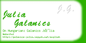 julia galanics business card